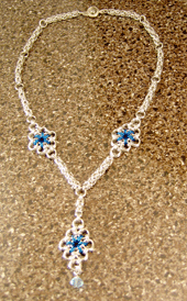 Japanese lace rosette necklace