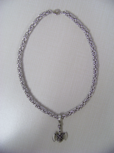 Byzantine necklace with axe pendant