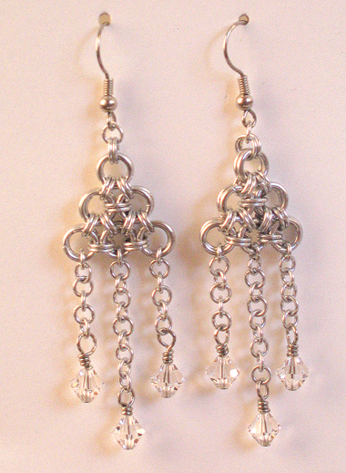 Japanese Lace triad earrings