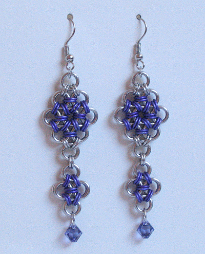 Japanese Lace rosette earrings