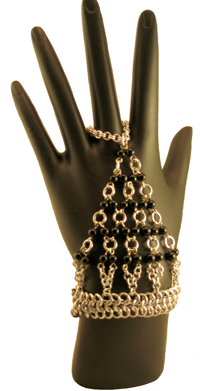 Black stone handflower