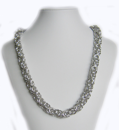 Chunky Byzantine Necklace-18"