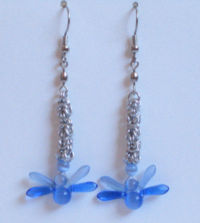 Byzantine dragonfly earrings