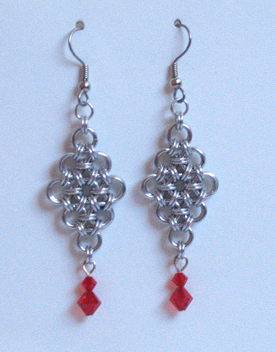 Japanese Lace rosette earrings