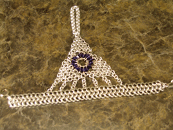 Crystal medallion handflower