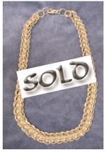 Stainless steel/imitation pearl necklace