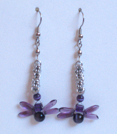 Byzantine dragonfly earrings