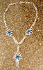 Japanese lace rosette necklace
