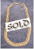 Stainless steel/imitation pearl necklace